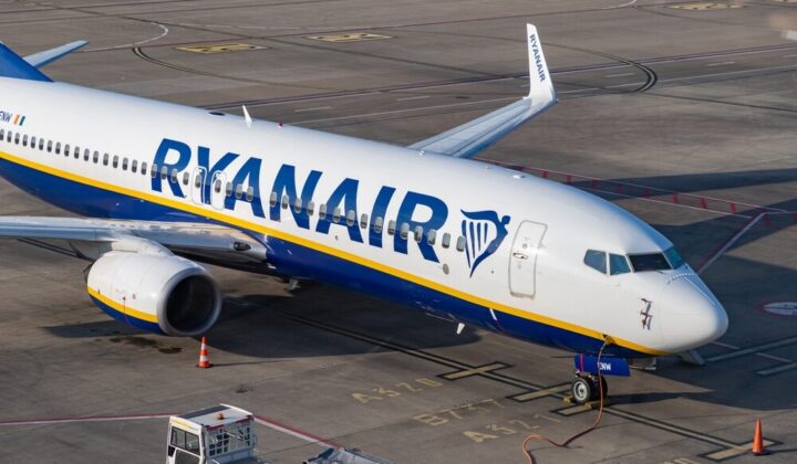 Logo Ryanair in volo