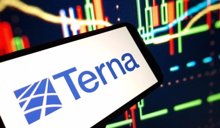 Logo di Terna con grafico dei risultati finanziari