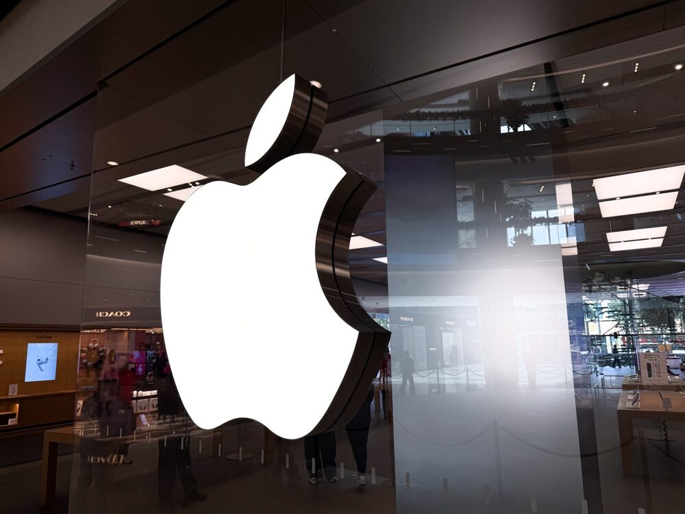 Logo Apple con iPhone Duo